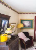 victorian themed sitting room in vacation rental near lake superior